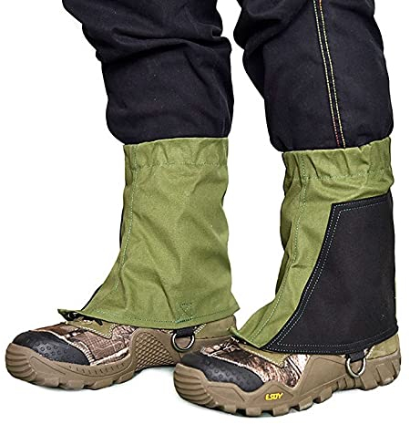 Canvas Outdoor Gamaschen mit Klebeband Einstellbare Wandern wasserdichte Gamaschen Gaiter für Laufen Wandern Klettern