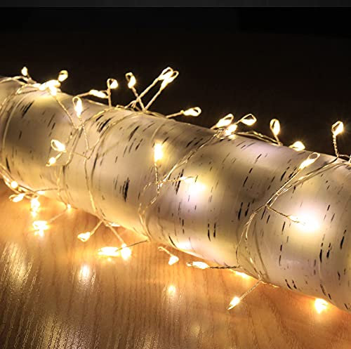 Snowtime 200 4m Copper Wire Cluster Lights With Warm White LEDs