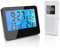 CSL - Funk Wetterstation mit Außensensor - Funkuhr, sekundengenaue Uhrzeit durch DCF-Signal - LCD-Display Hintergrundbeleuchtung