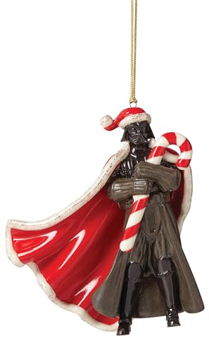 Lenox 894162 Darth Vader - Ornamento in porcellana, colore: Nero