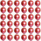 Luftballons Metallic Rot 12 Zoll für Party Glänzende,36 Stück 30cm Metallisches Chrom Rot Latex Luftballons Helium Ballons für Geburtstag,Hochzeit,Babyparty Graduierung Weihnachts Party Dekoratione