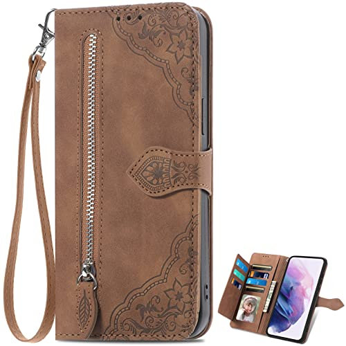 BAILI Handyhülle für VIVO S12 5G/V23 Hülle, Reißverschluss Tasche Flip Handytasche für VIVO S12 5G/V23 Case