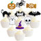 36 Stück Glitzer Cupcake Topper Dekorationen, Geist Halloween Kuchendeko, Picks Tortendeko für Party