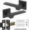 Decoranddecor Black Door Handles Internal – Aluminium Matt Black Door Handle Sets for Interior Doors | Internal Door Handles with Mortice Latch | Spectra Range