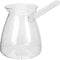 Hemoton 450ml Coffee Pot Borosilicate Glass with Handle, Stovetop Tea Maker, Milk Warmer, Hot Chocolate Maker, Butter Melting Pot