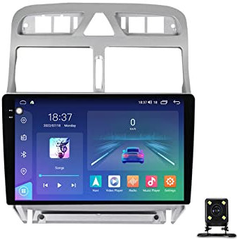ZEARLY Android Car Radio GPS 1 DIN/2 DIN Bluetooth 9 Pulgadas Pantalla Táctil FM Receptor Auto Radio para Peugeot 307 307CC 307SW 2004-2013 con Cámara Trasera/Carplay/GPS/4G/USB/SWC,M6 Pro,8G+256G
