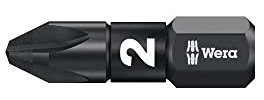 Wera Impaktor Bit für Pozidriv, 1/4 Zoll C 6,3 Set, Kreuzschlitzgröße: 2 10 Stk