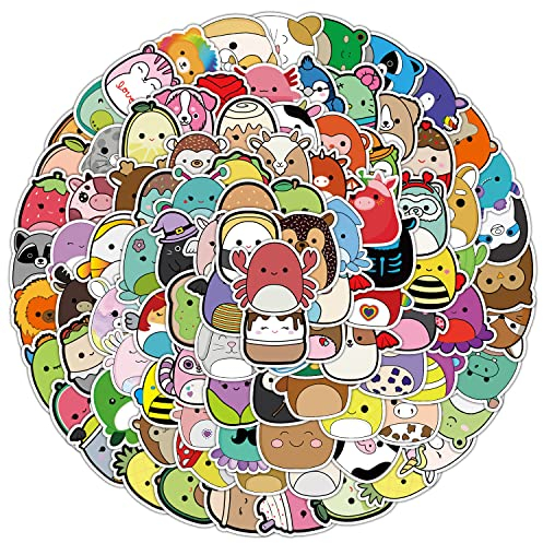 100PCS adesivi Kawaii, adesivi in vinile di bambole dei cartoni animati, adesivi impermeabili per laptop, bagagli, skateboard, adolescenti, ragazze e bambini