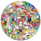 100PCS adesivi Kawaii, adesivi in vinile di bambole dei cartoni animati, adesivi impermeabili per laptop, bagagli, skateboard, adolescenti, ragazze e bambini