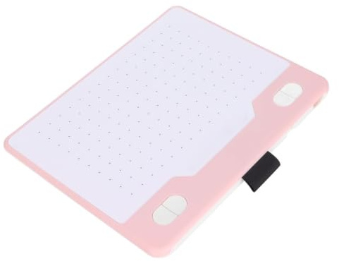 ​Digital Graphics Drawing Tablet Large Active Area with Handwriting Pen, Automatic Recognition, Compatible with WINs PC/OS For Painting, Design & Online Teaching, Office (Pink)