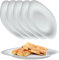 KADAX Lot de 6 assiettes à dessert blanches - Passent au lave-vaisselle - Assiettes à gâteau en verre renforcé - Assiettes à petit-déjeuner modernes - Assiettes plates pour gâteau