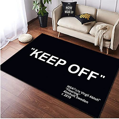 MBOAH Personalisierter Teppich - Cool White Teppich für Schlafzimmer & Wohnzimmer, 60x90cm