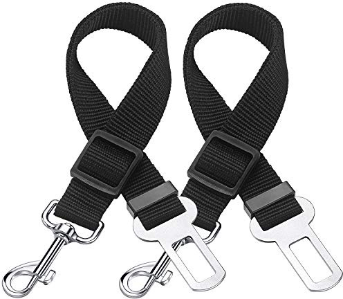 Haustier Sicherheitsgurt, Auto Seat Belt für Hunde mit Verstellbarer Länge | 2er Pack Auto Seat Belt für Hunde Welpenzubehör, Haustier Auto Sicherheitsgurt, Verbessertes Hunde Autogeschirr