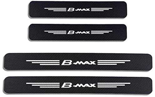 YUPACK 4 STÜCKE Auto Einstiegsleisten Für Fo-rd B-MAX Tuning Zubehör Selbstklebend Kohlefaser Scuff Plate Türschwelle Sill Aufkleber - Autotür Kanten Lackschutzfolie,B MAX