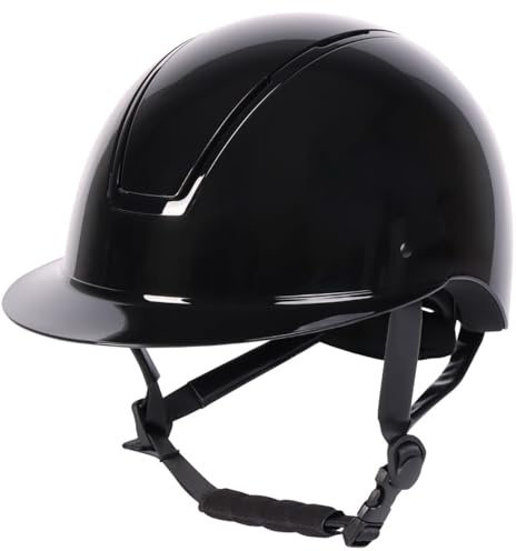 Harry's Horse Reithelm Royal Glossy Schwarz-Schwarz - 52-54 cm
