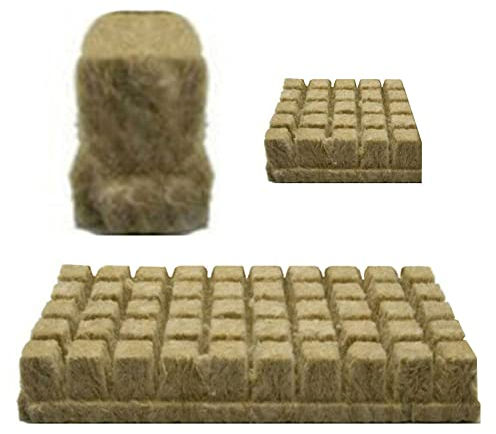 50st Steinwolle Würfel Steinwolle Steinwollmatte Grow Anzucht Anzuchtmatte Bodenloses Kultursubstrat Importierte Steinwolle Kultivierungsmatrix, Landwirtschaftlicher Schneidsämlingsblock 25x25x40mm