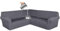 ZRCYXDW Wasserdicht Ecksofa überzug, 3 Stück Sofabezug L Form 5 Sitzer Stretch L Form Sofahusse Schutz Waschbar Für Wohnzimmer-dunkelgrau-5 Sitzer