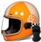 Vintage-Integral-Motorradhelm, DOT/ECE-Geprüft, Moto-Scooter, Retro-Klassiker, Crash-Racing, Rallye-Touring-Motorradhelm, Integralhelme Für Roller P,M55-56CM