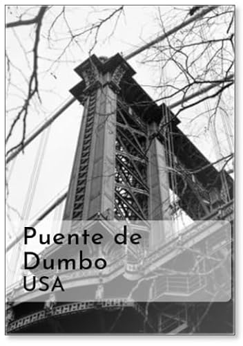 Kühlschrankmagnet Puente De Dumbo Ubicado En Brooklyn, Visto Desde La Parte Baja En Blanco Y