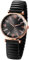 JewelryWe Damenuhr Elastisch Glitzer Uhr: Damen Analog Quarz Armbanduhr Schwarz Edelstahl Stretch Armband Frauen Lässige Uhr mit Strass Römischen Ziffern Zifferblatt