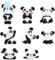 Niyata 8 Stück Panda Figuren Set, Panda Dekoration, Panda Figuren Klein, Panda Figuren Torte Deko, Geeignet für Kuchendekoration, Autodekoration, Heimdekoration, Partydekoration