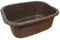 Vision4ever 1x Brown Colour 11 litres Washing Up Bowl Rectangular Plastic Multi-Purpose Basin Mixing Sink Portable Wash Basin, Mixing Sink Tidy Organizer Large Kitchen Portable Dish Washtub