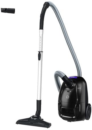 Hoover HE1 Home Compact et Puissant HEZ107HM, Aspirateur Traineau avec Sac, Haute-Performance, Léger, Brosse Tous Sols, Accessoire 2en1, Filtre EPA Lavable, Capacité 2,5L, Vidage Facile