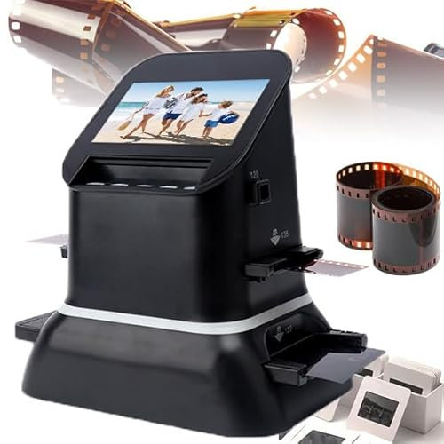 USB/Sd Film Slide Scanner + 4.3'' Lcd Screen, High Resolution Film Scanner - 22 Million High-Definition, Convert 120/135/126/127 Negative/Slides to Digital Jpeg