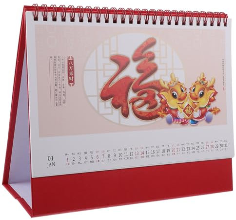 HAPINARY Desk Calendar 2024 Perpetual Calendar Lightweight and Portable Office Gadget
