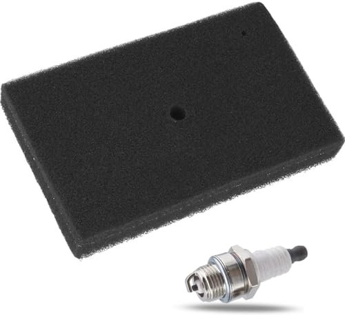 ZAMDOE 4223 141 0600 Vorluftfilter passend für Stihl TS400 TS 400 Kettensäge Trennscheibe Steinsäge 4223-141-0600 Schaumstoff-Luftfilterelement, mit L7RTC-Zündkerze
