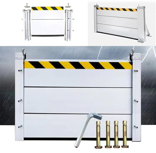 Mobile Hochwasserschutzbarriere | Alternativer Sandsack zum Schutz vor Regen und Überschwemmungen für Zuhause, Türen und Einfahrten, Robustes Aluminiumlegierungsmaterial (1,8 x 4 m)