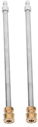 ORFOFE 2st Verlängerungsstange Für Waschmaschine Saubere Verlängerungsstange Hochdruckverlängerungswerkzeug Unterlegscheiben-verlängerungsstab Rostfreier Stahl Silver