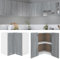 Somanki Eck-Hängeschrank, Kitchen Wall Cabinet, Küchenschrank, Küchenhängeschränke, Wandschrank Küche, Grau Sonoma 57x57x60 cm Holzwerkstoff