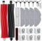 Rrochio Kit d'accessoires pour roborock S8 Pro Ultra, Ensembles de Rechange pour Robot Aspirateurs avec 4 Chiffon, 6 Sacs, 2 Filtre Hepa, 6 Brosses Latérales, 2 Brosse Principale et 1 à Rouleau