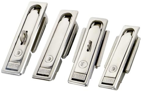 MS712 Plane Lock 316 Stainless Steel Ms713 with Hanging Optical Cable Junction Box Communication Cabinet Lock Lithium Battery 1Pcs(A1180-2 with Hook)