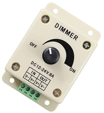 Hemobllo 8a Paneldimmer Drehdimmer Für Led-wand-beleuchtung Pwm-dimmer Mit Knopf Zum Einstellen Der Lichthelligkeit