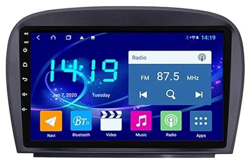 YFYANFEI 9 Zoll Android 14 Autoradio Mit GPS Navigator Für Mercedes Benz SL R230 2001-2017 Mit Wireless Carplay & Android Auto Unterstützt WiFi/USB/Spiegel Link/Rückfahrkamera,4 Core WiFi 2G+32G