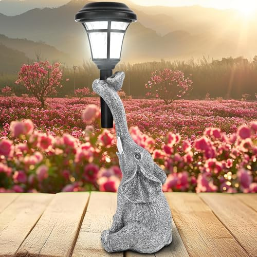 Hopeful Solar Kupfer Statue Lampe - perfekt für Garten, Rasen, Balkon, Veranda und Teich Dekoration | Wiederaufladbar, Schalter gesteuerte Außenbeleuchtung | Einzigartige Geschenkideen