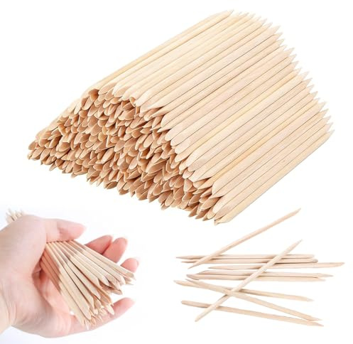 Nail Orange Sticks, Wax Stick, Cuticle Pusher, Wooden Sticks, Nail Stick | Suitable for Nails Manicure, Pedicure, Gel Polish Remova(200 PCS)