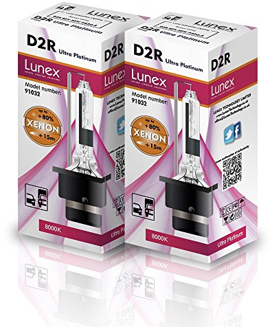 Lunex D2R Scheinwerfer Lampe Xenon Ersatz Glühbirne, 8000K, Set (x2)