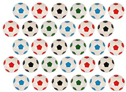 HENBRANDT Football - Assorted Colours Bouncy Jet Balls 32mm (Pack of 30)