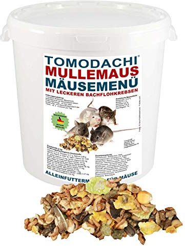 Tomodachi Mäusefutter mit Bachflohkrebsen Gammarus Müsli Maus artgerechte Hauptmahlzeit Mäuse wenig Pellets viel Gemüse Körner tierisches Eiweiß 2kg