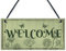 RED OCEAN Welcome Sign Front Door Shed Garden SummerHouse Plaque Home Decor Friendship Gift