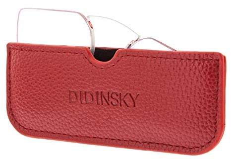 DIDINSKY Armless Reading Glasses for Men and Women. Blue Light Blocking Computer Readers. Unbreakable pocket-size Anti Glare Glasses. Red +1.5 - HERMITAGE SQUARE