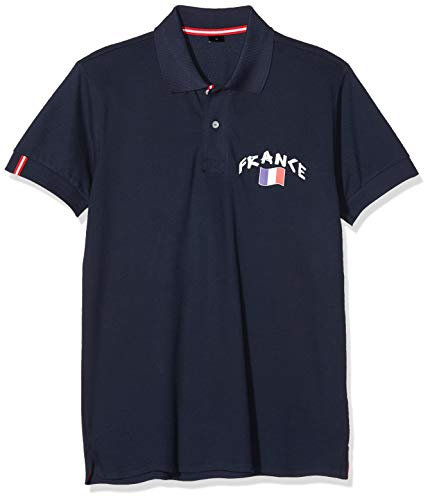 Supportershop Poloshirt Rugby Frankreich Unisex Erwachsene, Blau (Marine), XXL