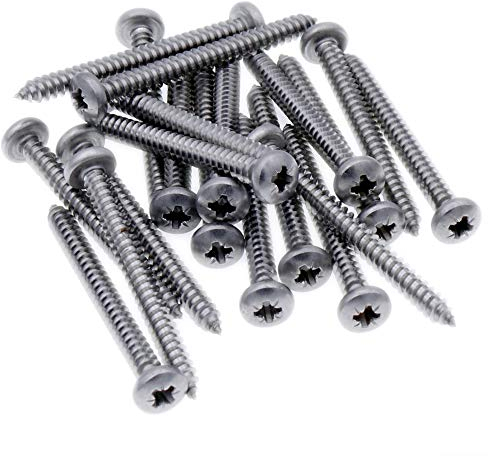 No.14 x 2.5 (6.3mm x 60mm) Pozi Pan Self-Tapping Screw - Stainless Steel (A2) (Pack of 20)