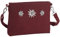 dressforfun 900651 Damen Trachten Handtasche mit Edelweiß Motiv, Schicke Trachtenhandtasche in Wildlederoptik (Rot | Nr. 303270)