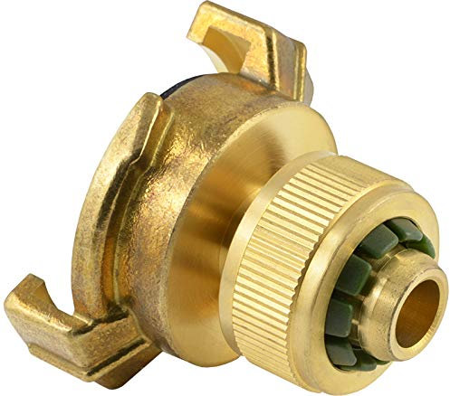 Fittingteile - Gartenschlauch-Schnellkupplungen GeKa 40 mm Klauenkupplung mit Schraubanschluss Messing (Ausführung: A6-19 mm)
