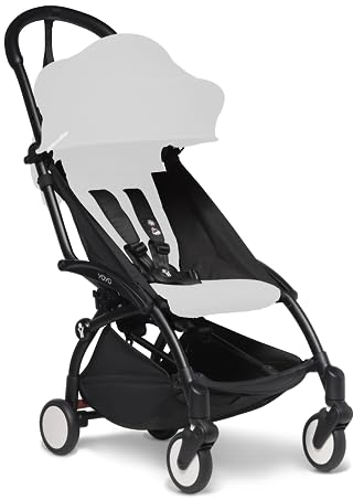 BABYZEN YOYO2 Kinderwagengestell, Black - Textilset nicht inbegriffen - Kommt mit 5-Punkt-Gurt, mehrfach verstellbarer Rückenlehne, Verdeckbügel, Schultergurt und schützender Aufbewahrungstasche