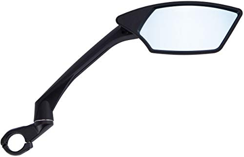CONTEC Fahrrad-Rückspiegel E-View Deluxe, für rechts, Schwarz, Blendfrei, Kunststoff, verstellbar, Dazz-Linse, für 22,2 mm Lenker, E-Bike, Weitwinkel